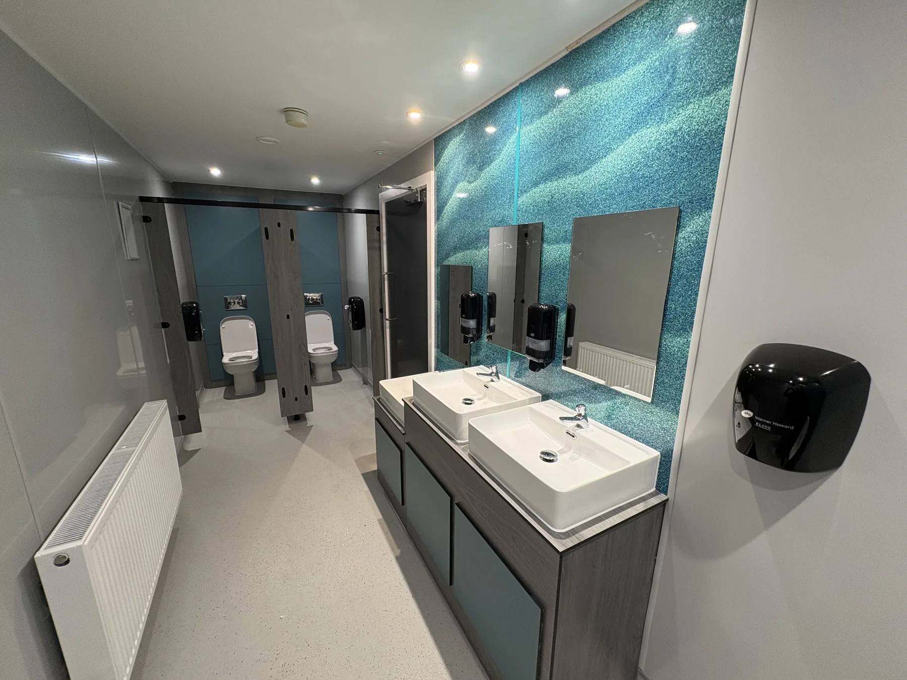 Toilet and split level vanity units at Park Holidays Amble Links