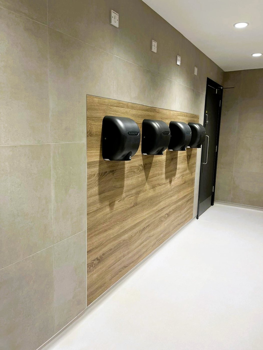 Hand dryer panels supplied in matching Mirage SGL finish