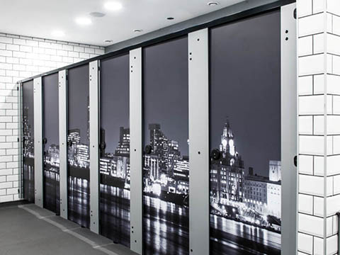 Digital Print Toilet Cubicles