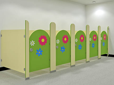 Rainbow Toilet Cubicles