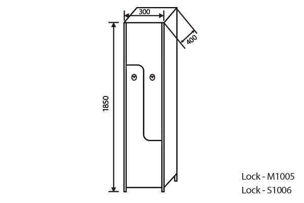 Changing room locker schematic