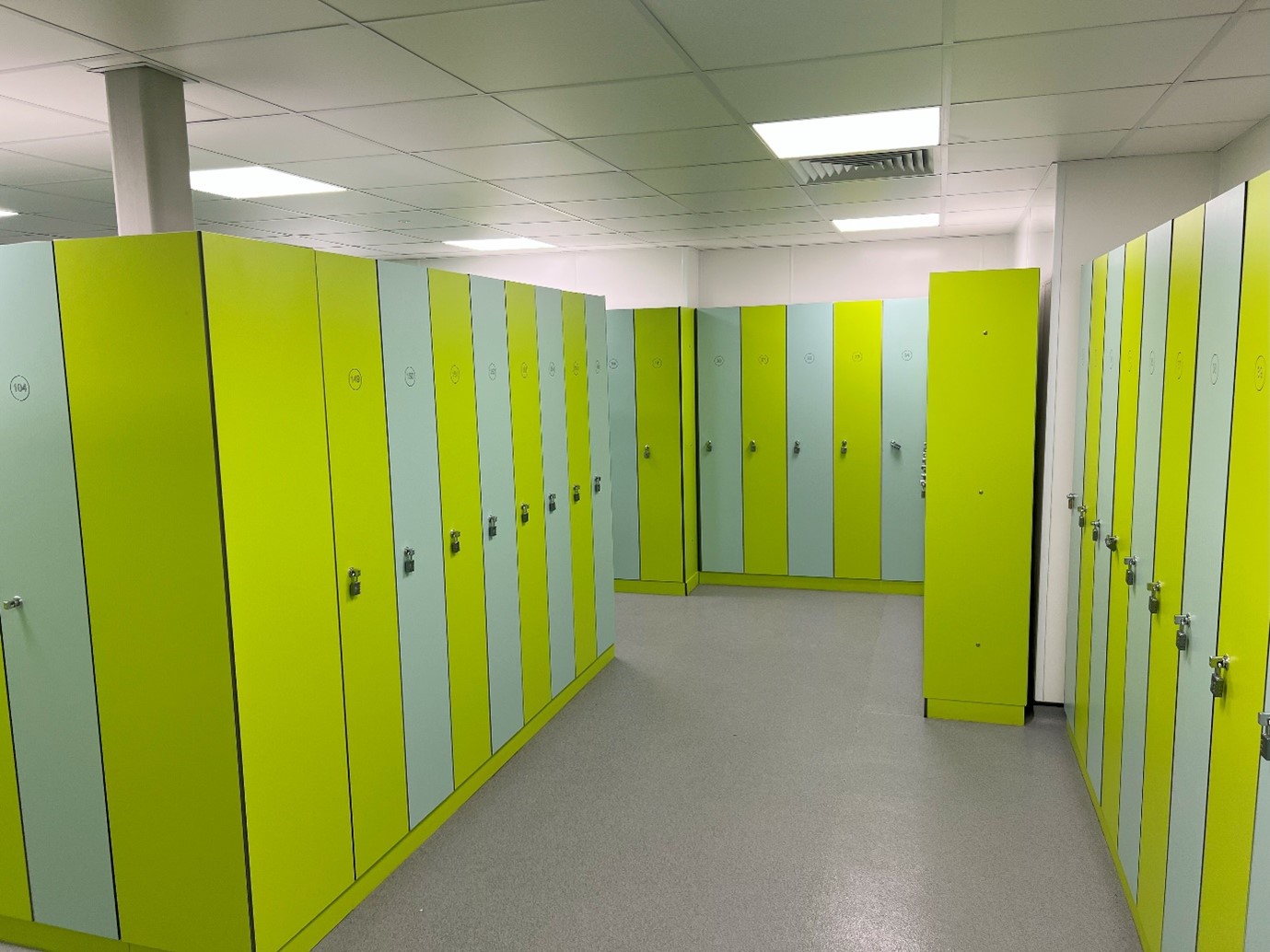 Recessed Number Badge engraved lockers