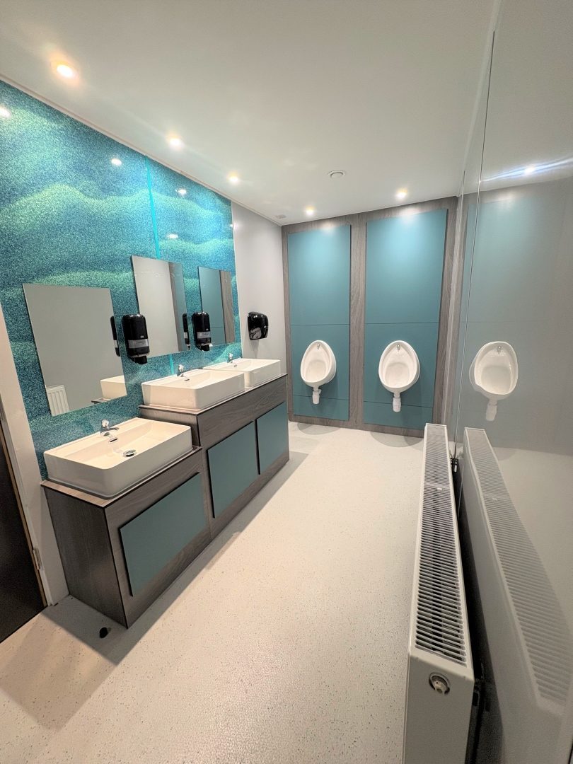 Mirage SGL IPS panels for commercial washrooms