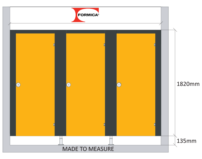 formica toilet cubicles