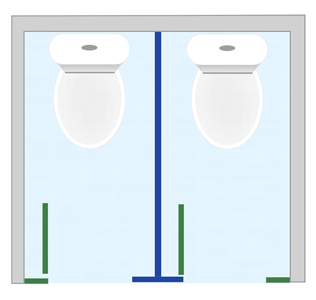 washroom cubicle layouts