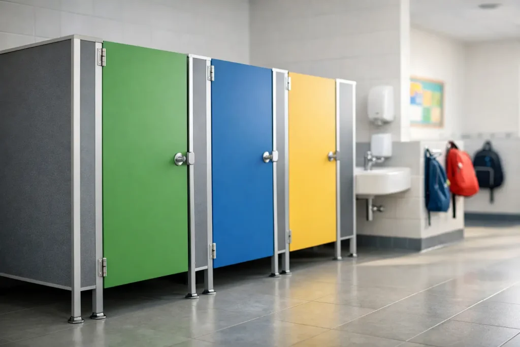 Choosing school washroom cubicles