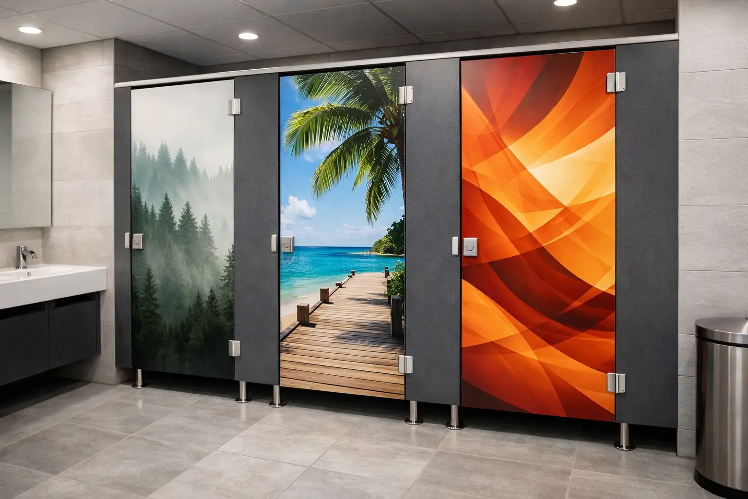Bespoke Printed Toilet Cubicles That Stand Out 1 Bespoke Printed Toilet Cubicles That Stand Out