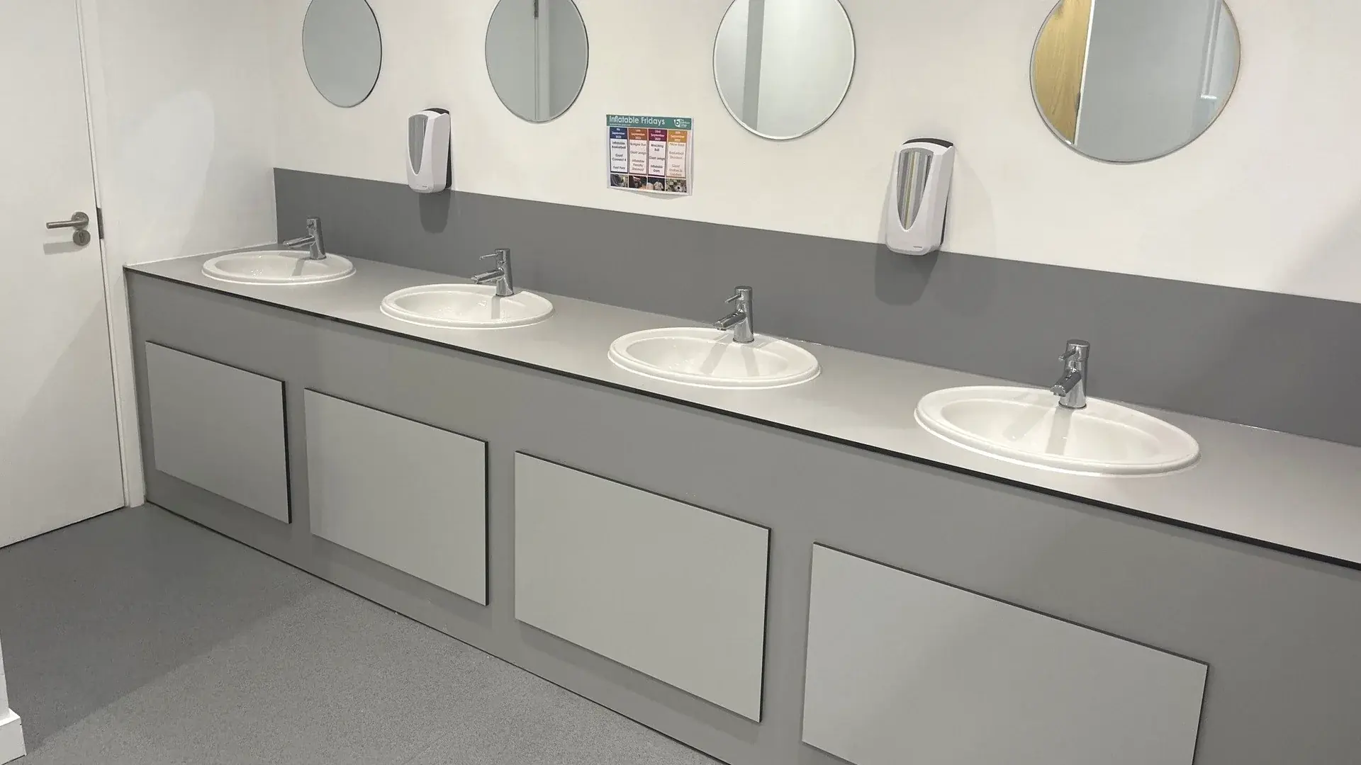 School toilet cubicles for sixth form and education washrooms