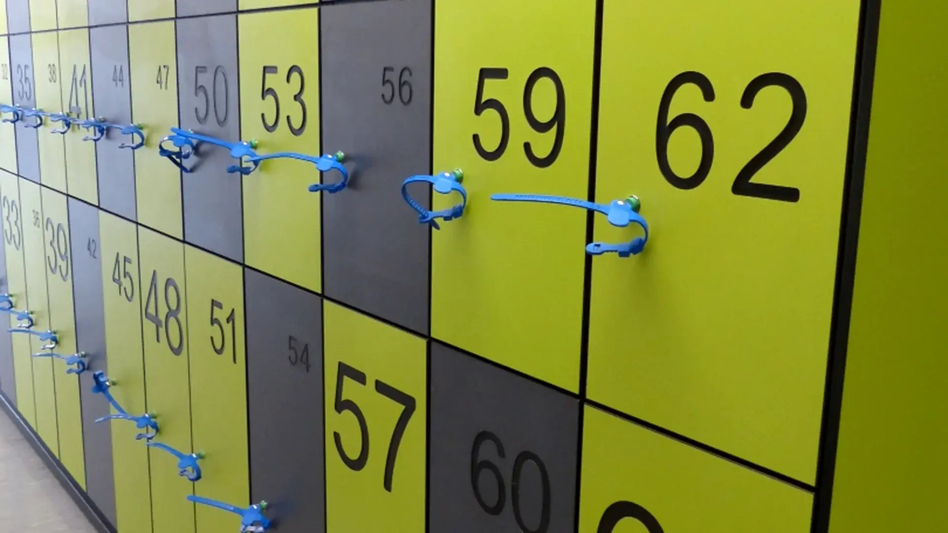 Commercial washroom lockers for changing rooms and leisure centres